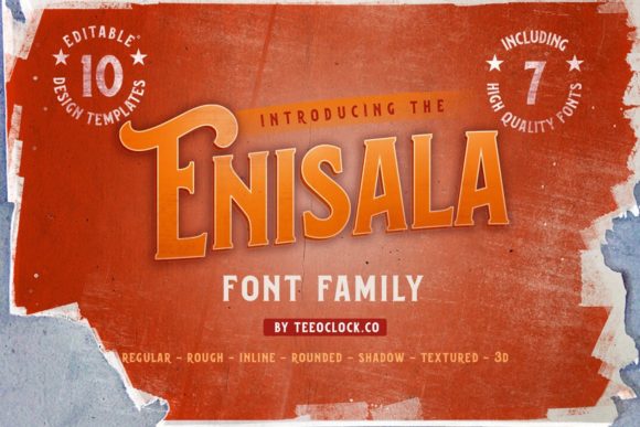Enisala Display Font for Handmade Labels and Invitations