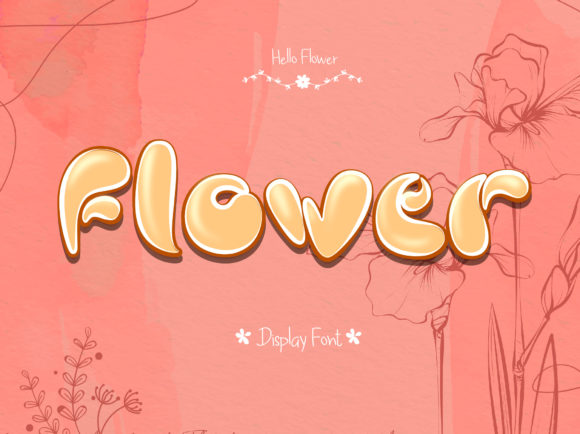 Flower Text Effect: A Bold Display Font for Handmade Branding