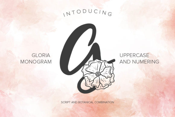 Gloria Monogram: A Floral Typeface for Editorial Elegance
