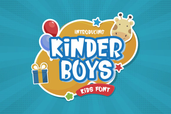 Kinder Boys Display Font for Handmade Crafts