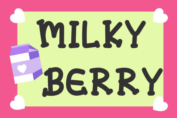 Milky Berry Display Font for Creative Campaigns