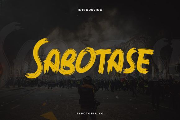 Sabotase Display Font for Bold Campaign Headlines