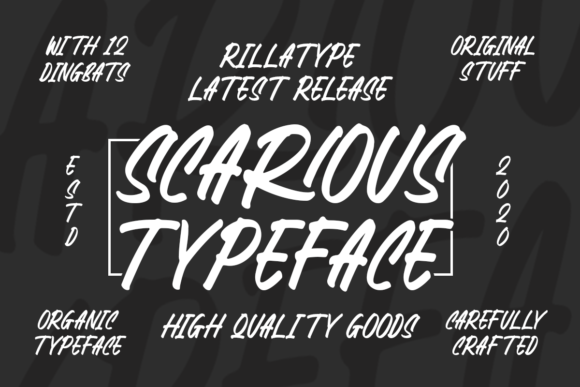 Scarious Typeface: Elevate Your Craft Brand with Premium Display Fonts