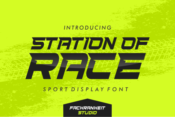 Station of Race: A Bold Display Font for Sporting Event Designs