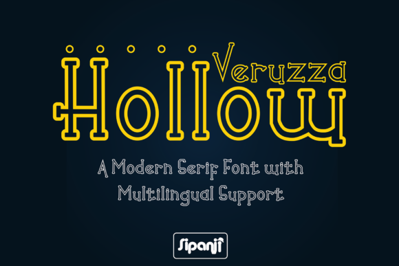 Veruzza Hollow: The Cute Modern Display Font for Crafters